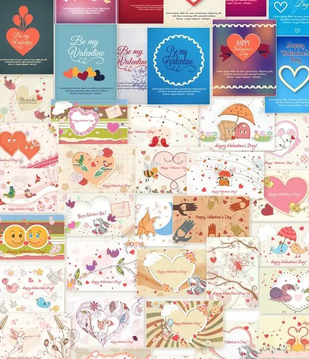 Collage Of Love Illustrations