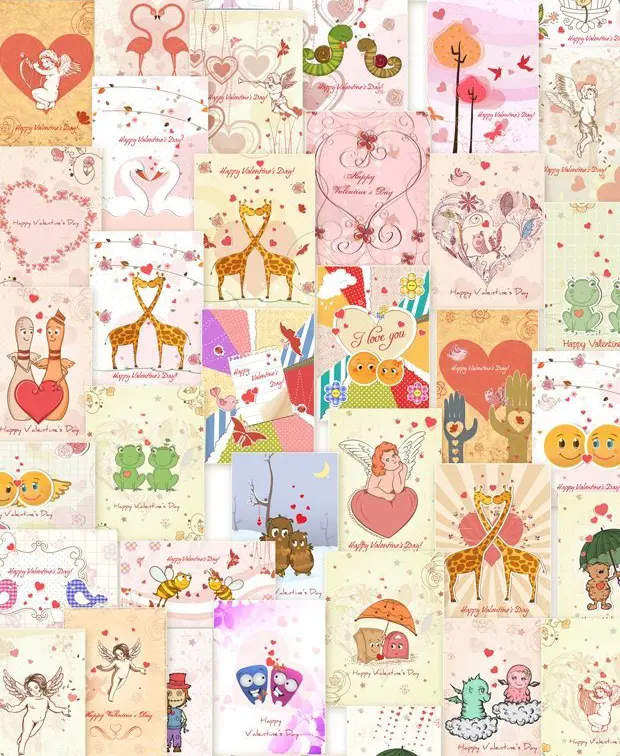 Collage Of Love Illustrations