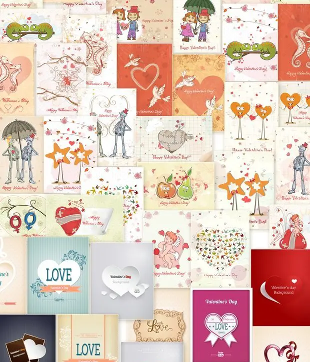 Collage Of Love Illustrations
