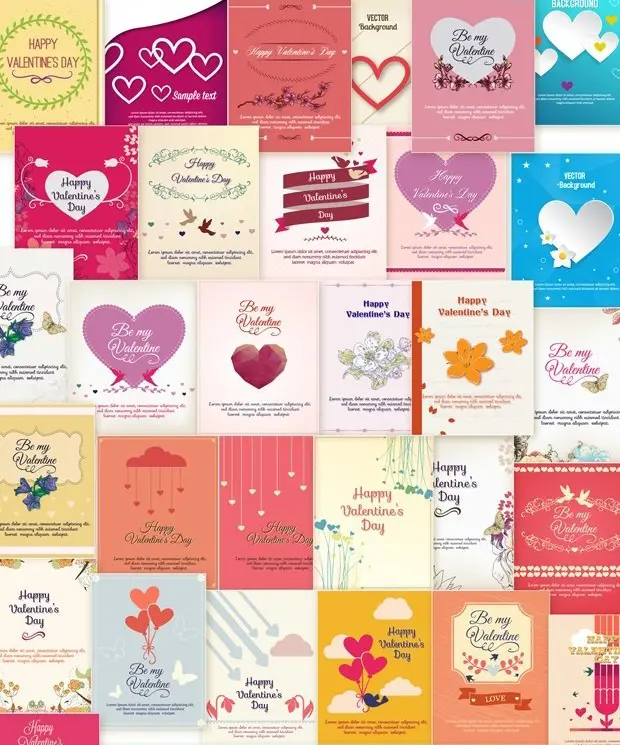 Collage Of Love Illustrations