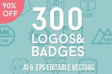 Fully Customizable Logos and Badges for Only $15 - 300 logos