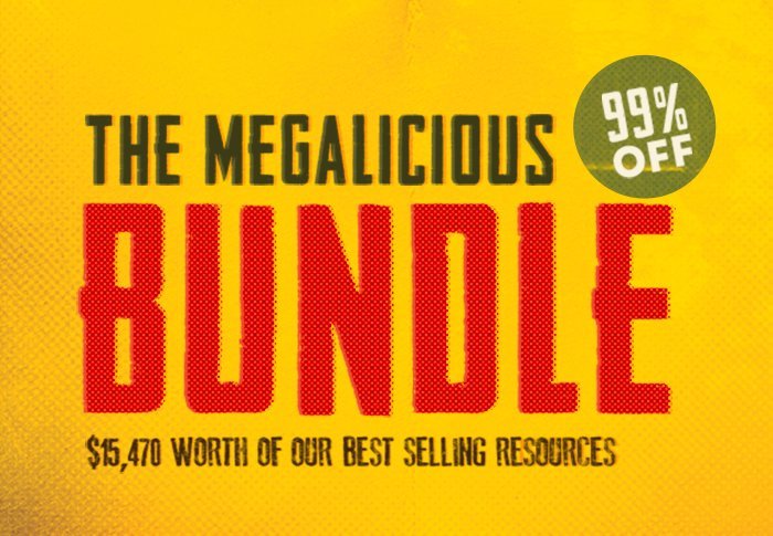 the-megalicious-bundle from the graphic resources bundle feature image