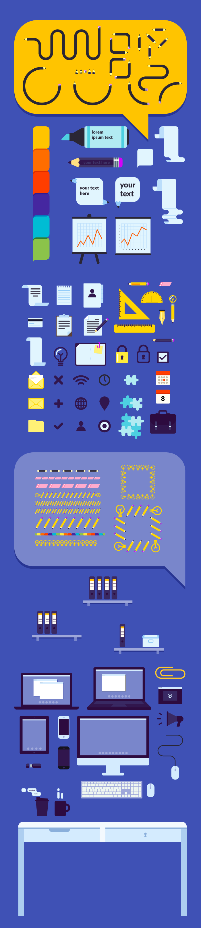 Office Infographic Set