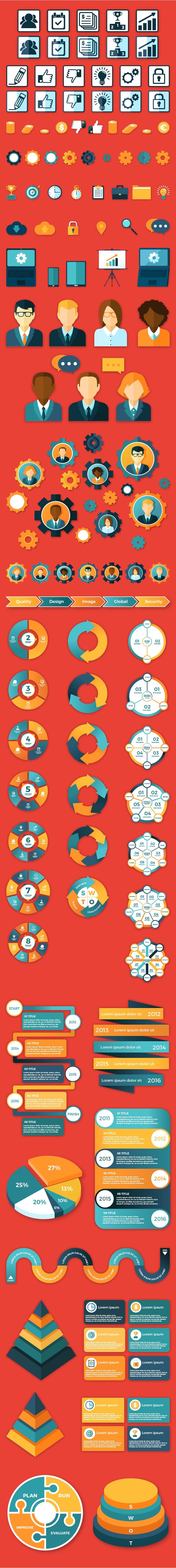 Business Infographic Elements Set 1