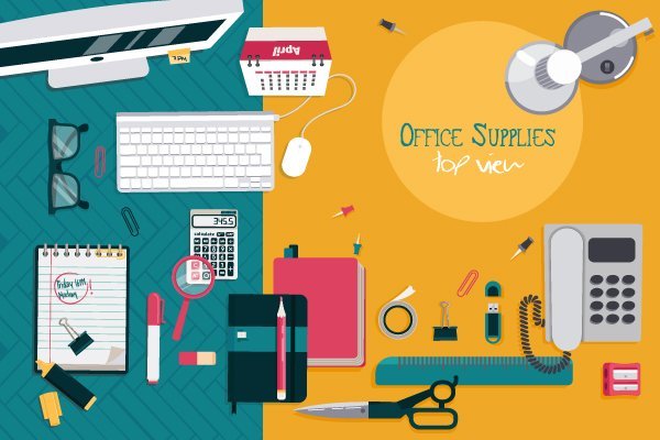 office-supplies-vector-elements