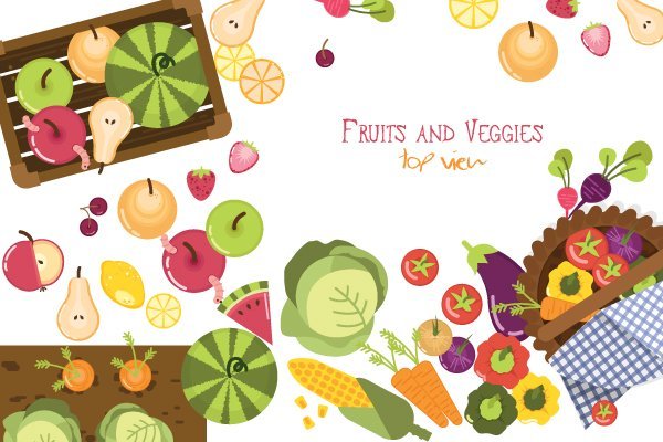 veggie-vector-elements - illustrator clipart
