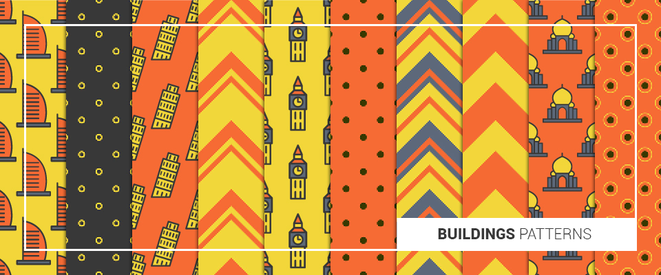 A preview of buildings patterns from the bundle