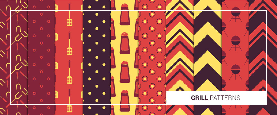 A preview of grill patterns from the bundle