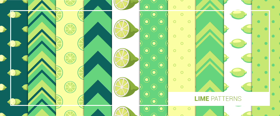 A preview of lime background patterns from the bundle