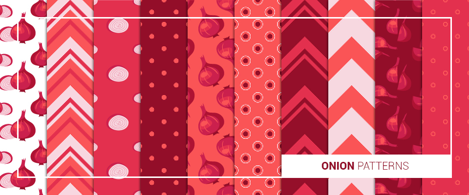 A preview of onion patterns from the bundle