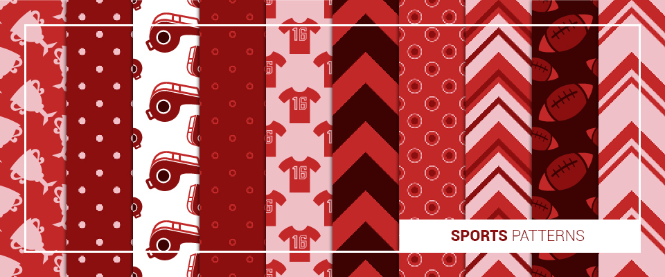 A preview of sports background patterns from the bundle