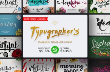 Typographer's Majestic Treasure Chest with Extended License - Only $39