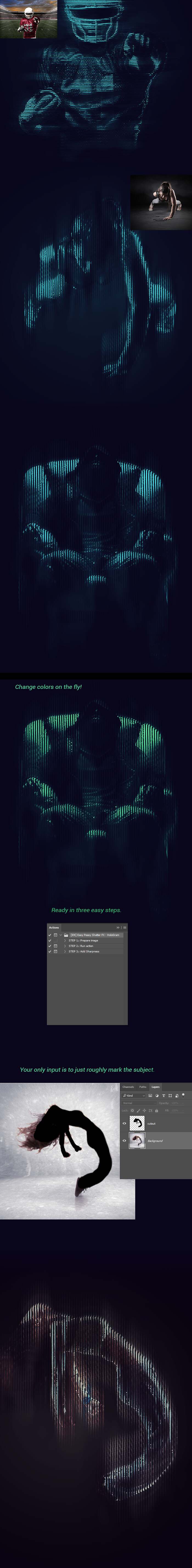 photoshop hologram photo effect preview