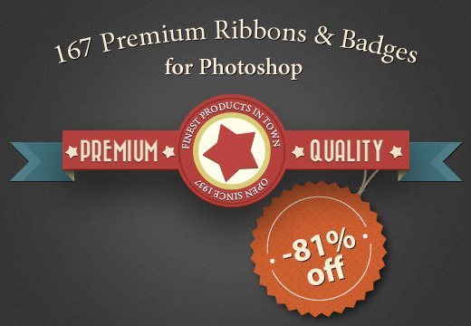 167 premium ribbons & badges for ps