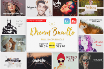 Mega Actions Bundle with Premium Photoshop & Lightroom Presets - Only $29