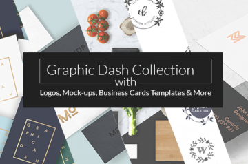 Graphic Collection with Logos, Mock-ups, Business Card Templates