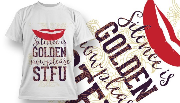 black and gold t-shirt design preview 