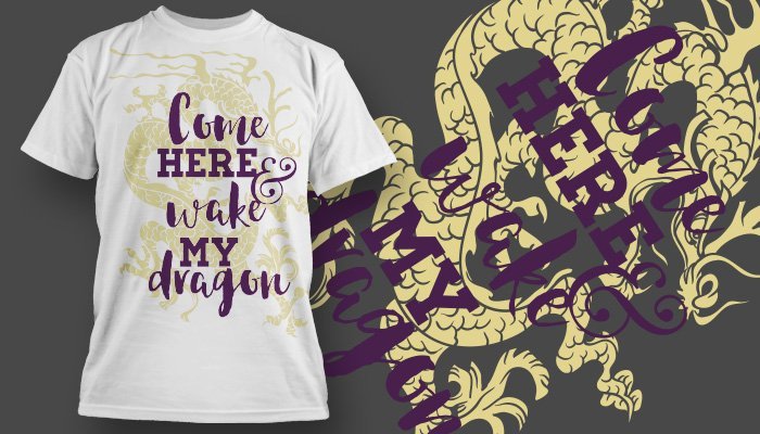 typography tshirt design yellow and violet preview