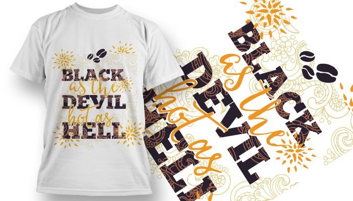 black and golden t-shirt design