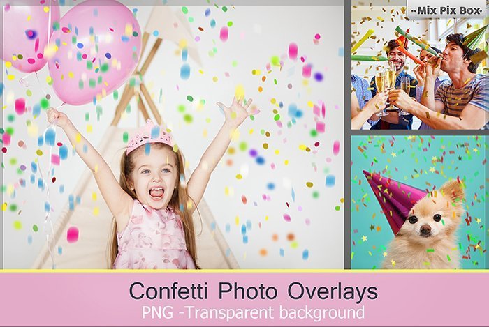 Confetti Photo Overlays
