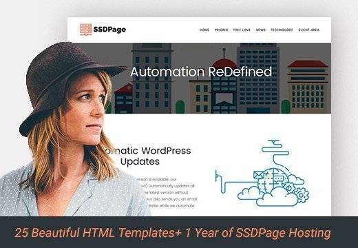 25 Beautiful HTML Templates+ 1 Year of SSD Page Hosting