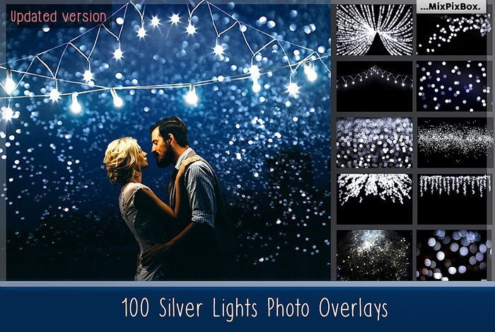 Silver Lights Photo Overlay
