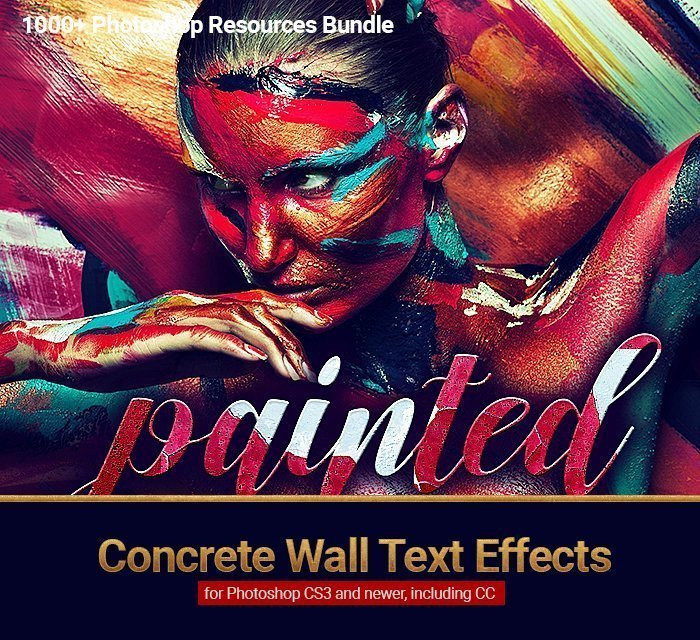 adobe-photoshop-resources-text-effects concrete-paint-text-effects