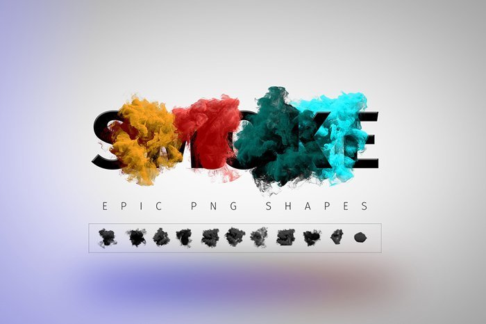 Smoke shapes preview Smoke graphic shapes preview