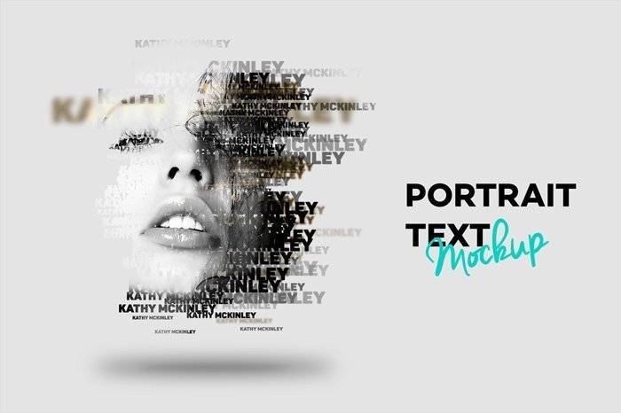 portrait text mockup portrait text mockup