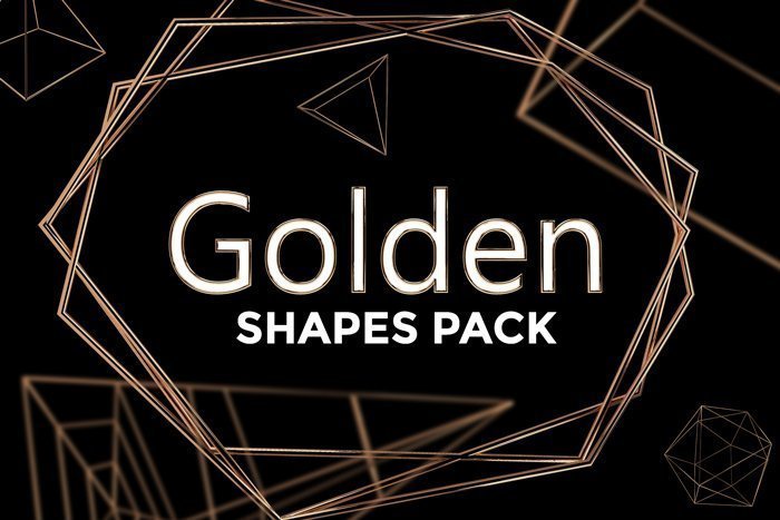 golden shapes pack preview golden graphic shapes pack preview