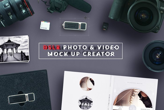 DSLR photo and video mockup creator DSLR photo and video mockup creator
