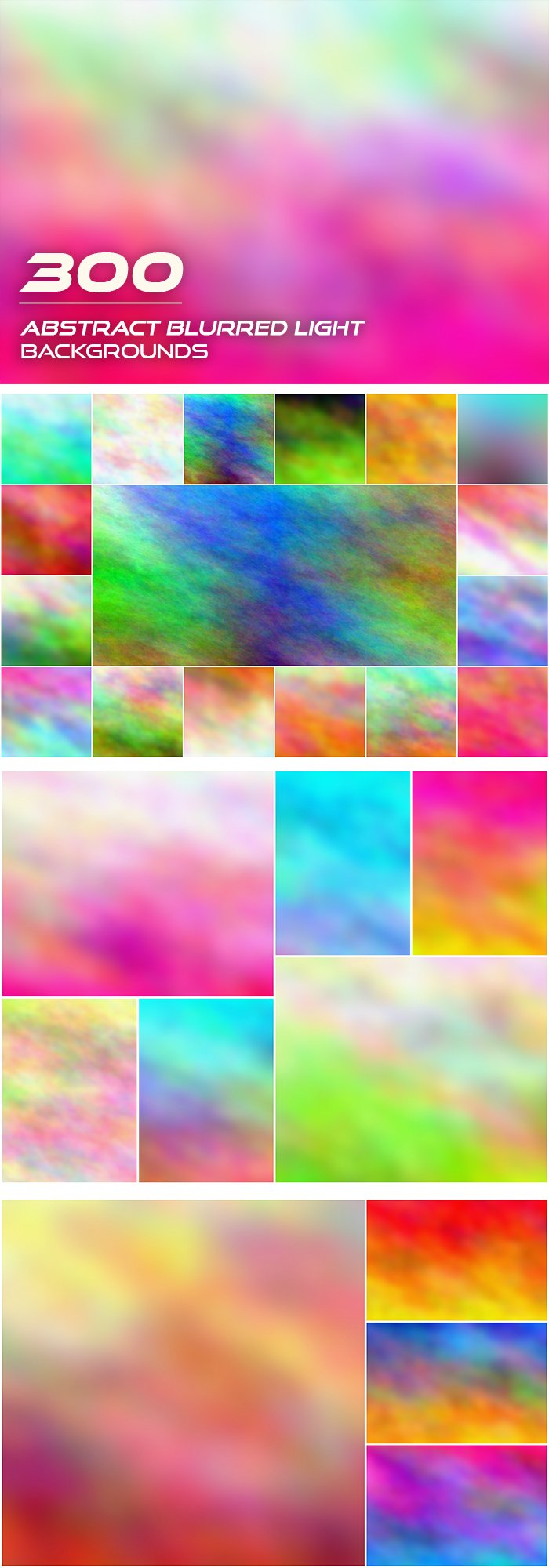 blurred light backgrounds collage