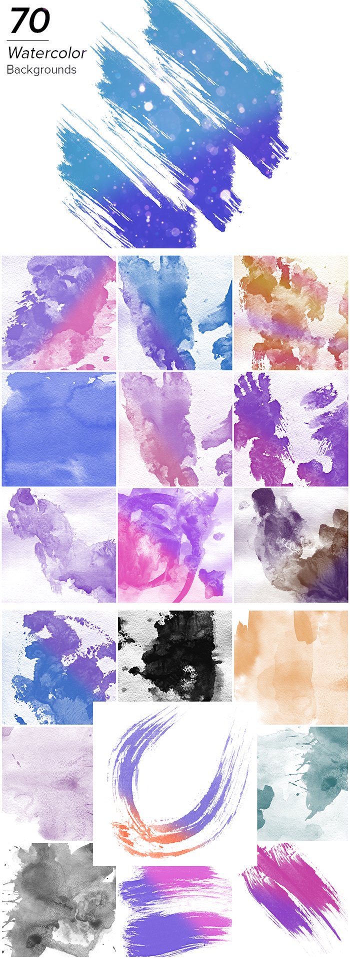  watercolor texture collage