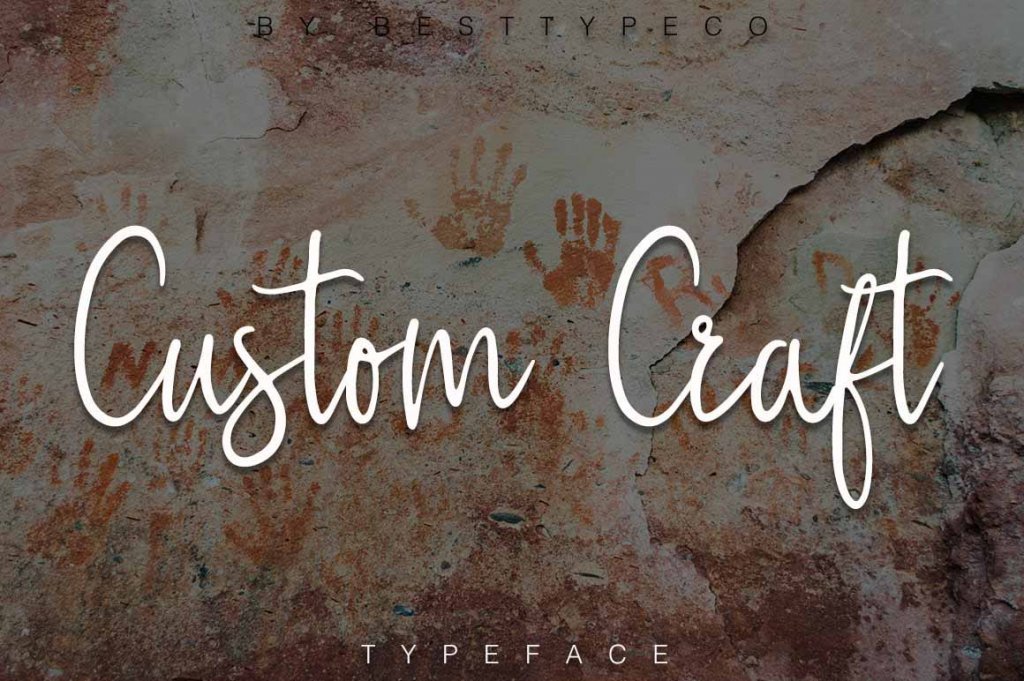 custom craft - wanderlust fonts preview custom craft - font preview