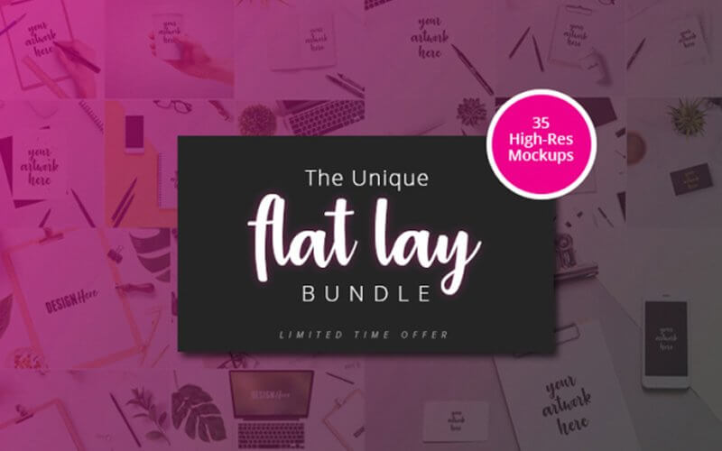 flat lay mockups bundle