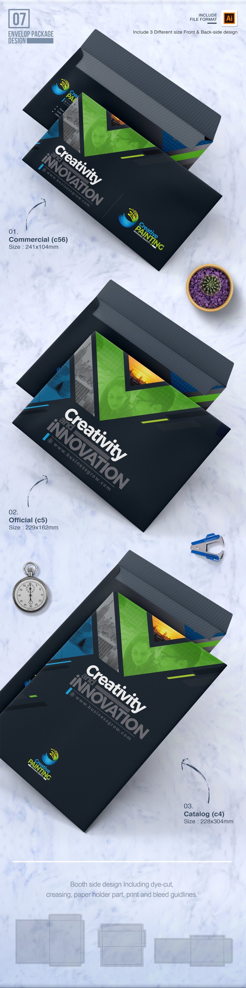 Business branding Envelope Design Templates 