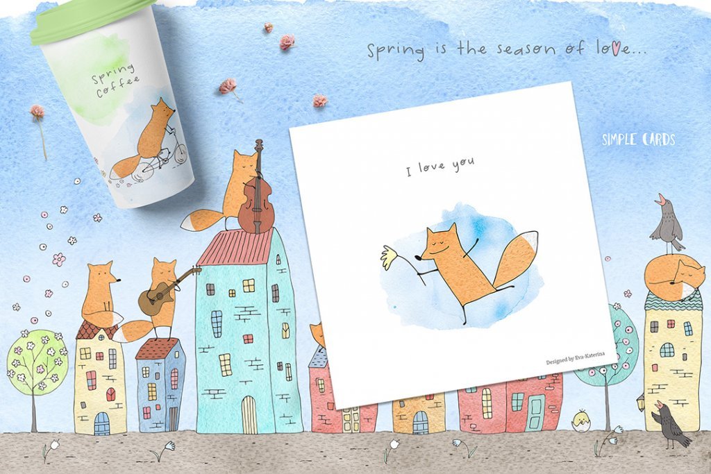 fox graphic cup mockup