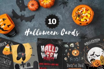 10 printable halloween cards collection main image