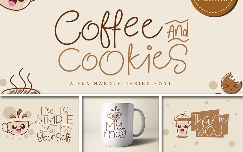 Coffee and cookies fonts preview