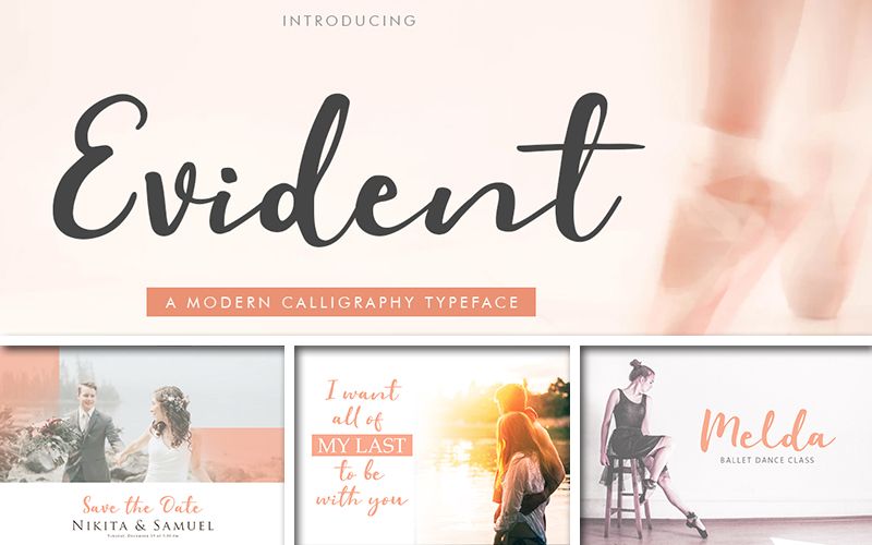 Evident fonts preview