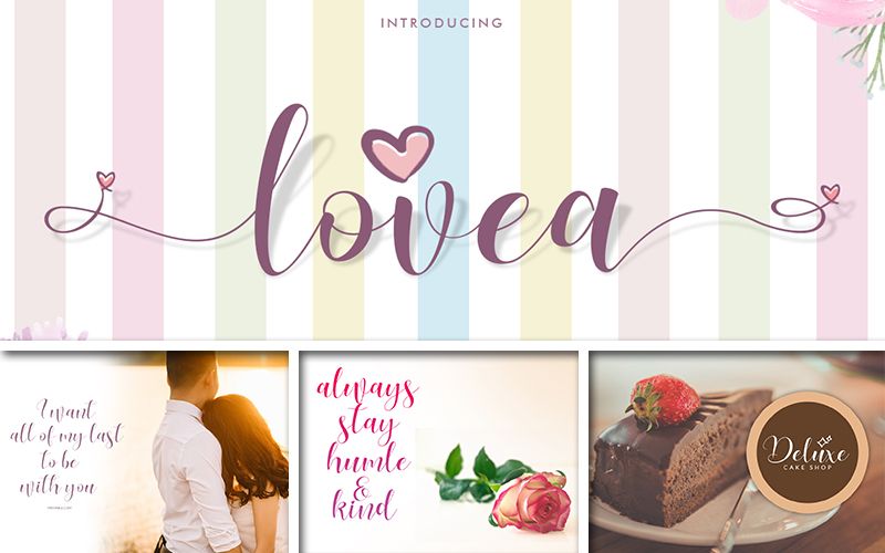 Lovea fonts preview