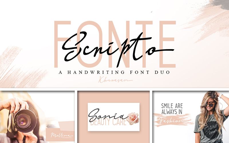 Script fonts preview
