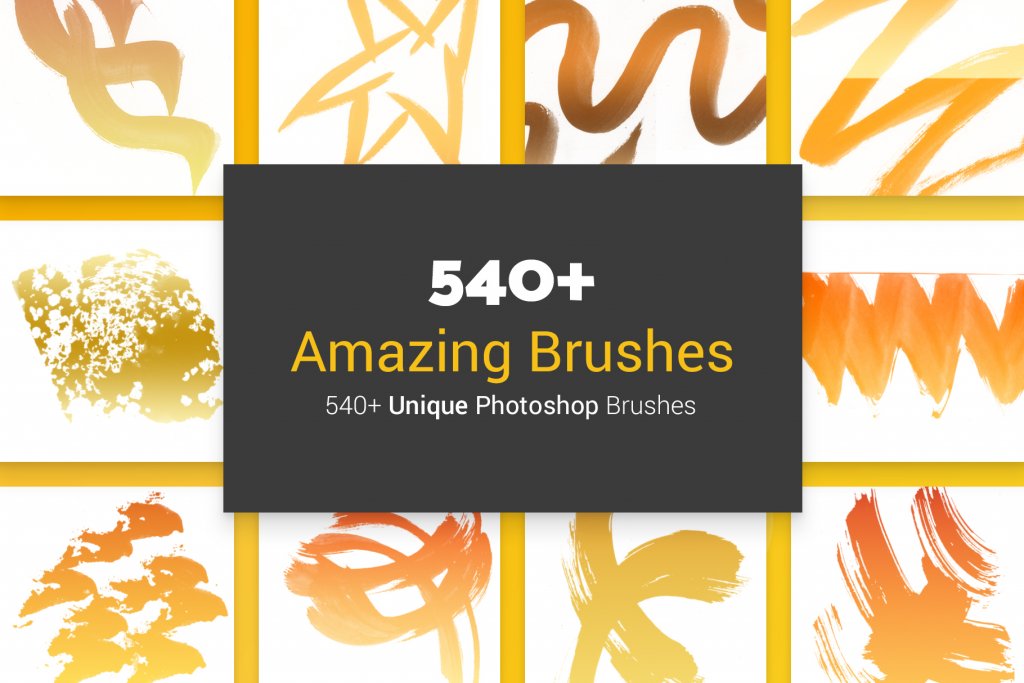 Photoshop Brushes graphic design assets pack