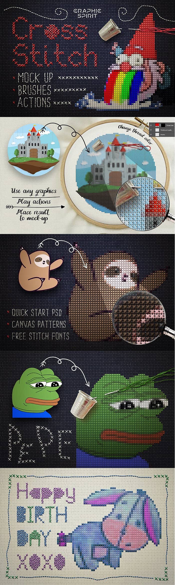 Cross Stitch Photoshop Action