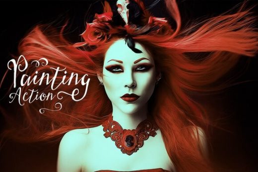 Photoshop action painting