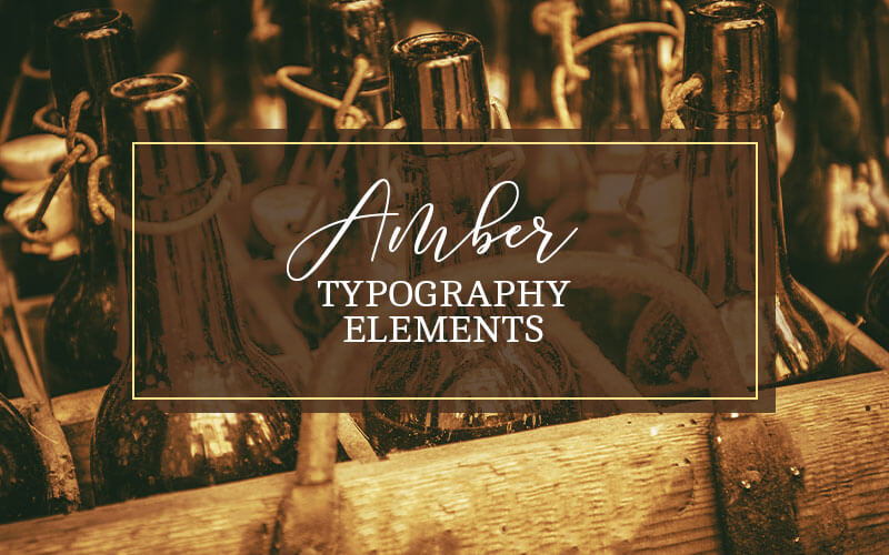 240 Amber Typography Elements
