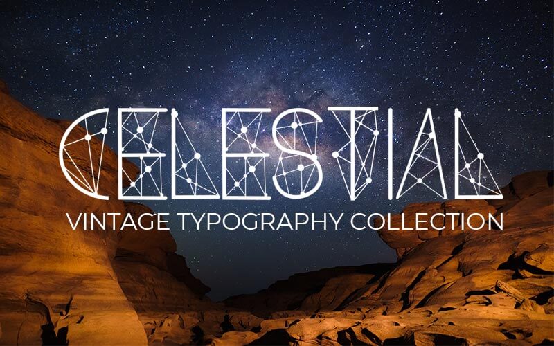 244 Celestial Vintage Typography Collection