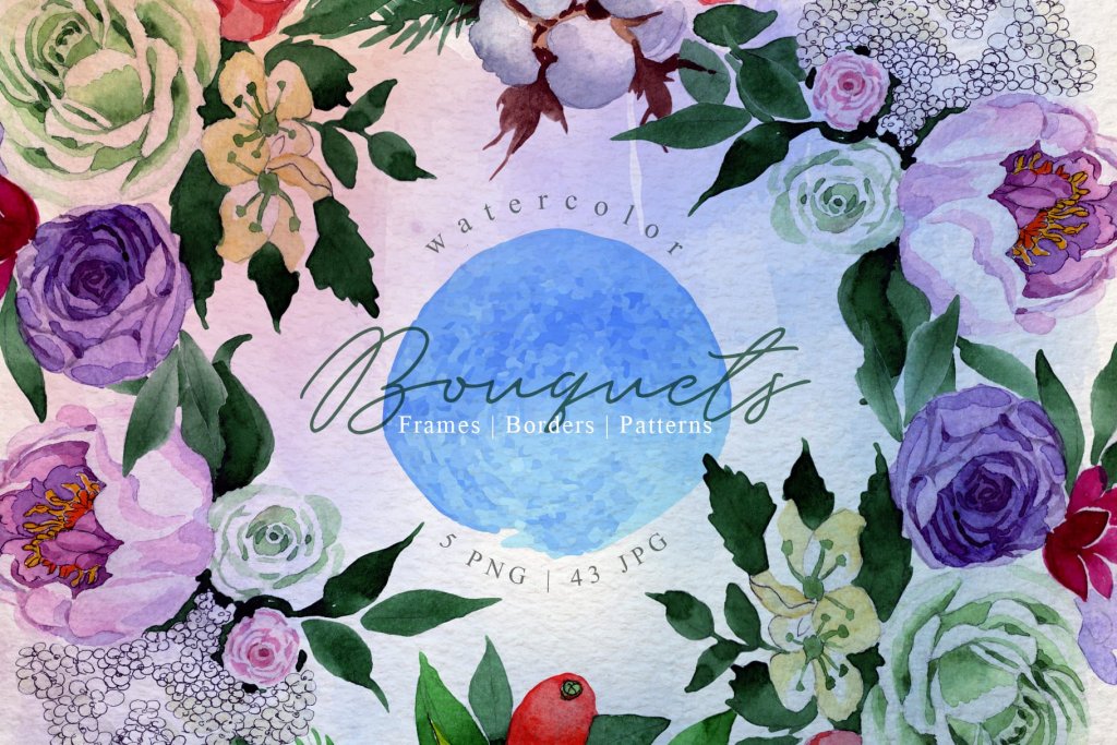 bouquets frames borders and patterns preview