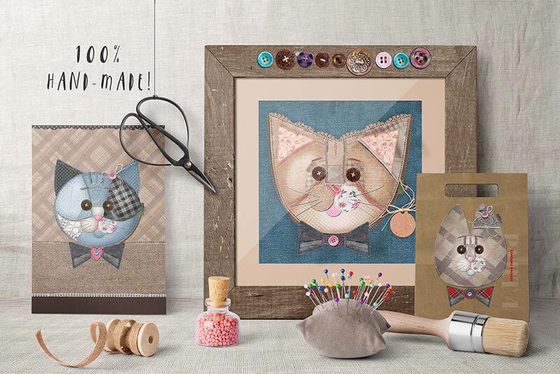 cats on patch mockup cats on patch mockup