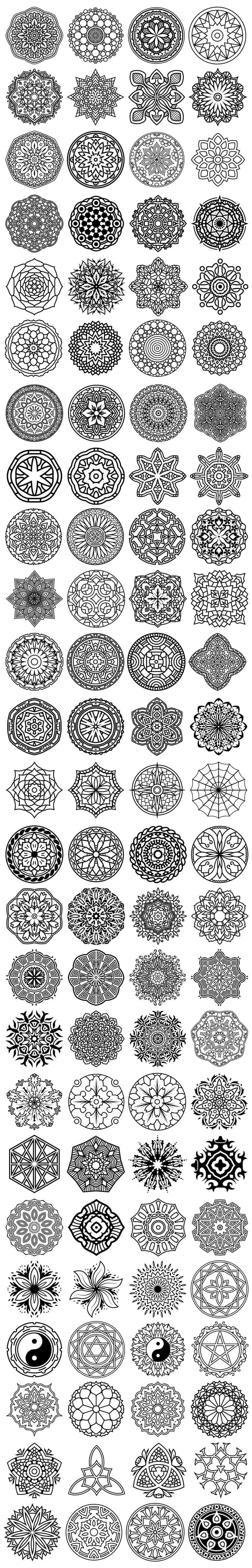 Vector Mandala Ornaments